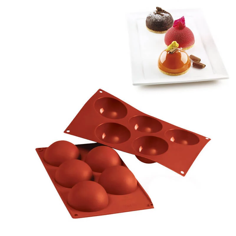 5 Forme Classic Stampo Semisfera In Silicone