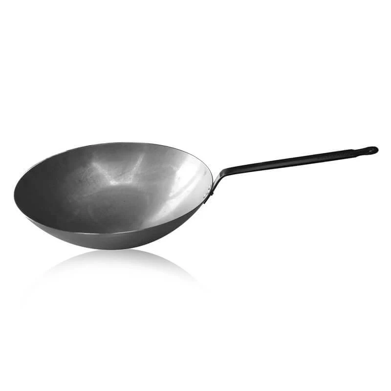 34 cm - Excalibur Wok Con Manico In Ferro