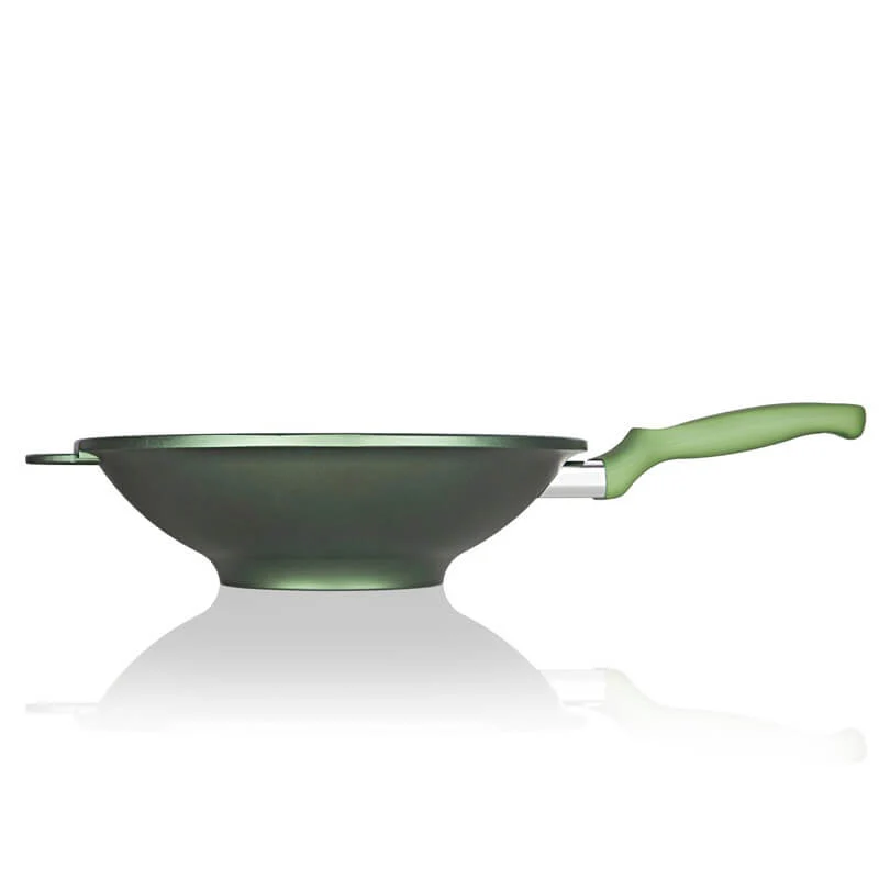 30 cm - Dr.Green Stone Wok Con Manico Antiaderente In Alluminio