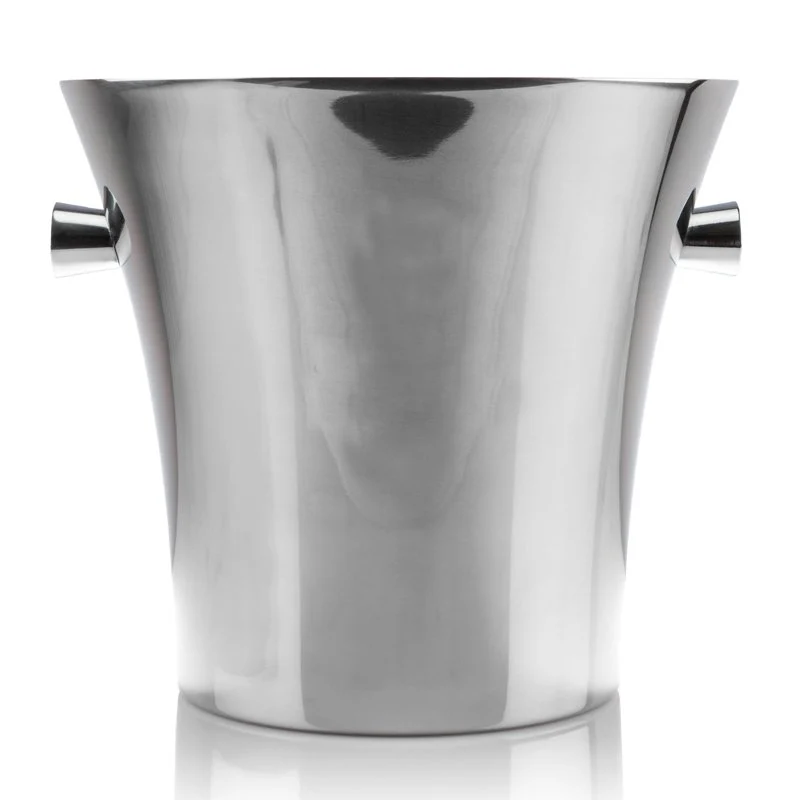 Ø 28 x H 23.4 cm - Winston Secchiello Champagne Per 2 Bottiglie In Acciaio Inox