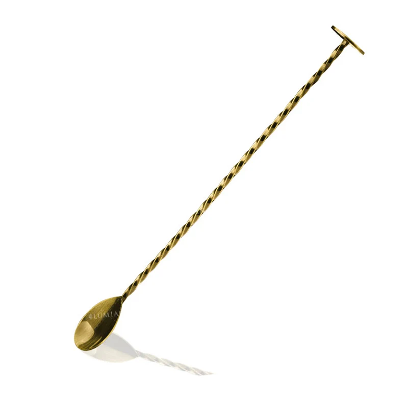 28 cm - Muddler Bar Spoon Cucchiaio Miscelatore In Acciaio Inox