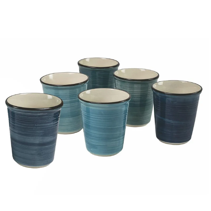 28 cl - Baita Bicchiere Acqua In Ceramica - Set 6 Pz