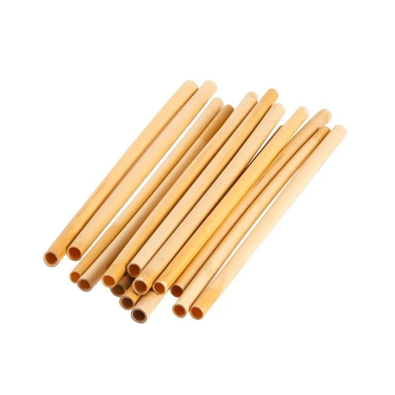 20 cm - Cannucce 5-7 mm In Bambù Set 24 Pz