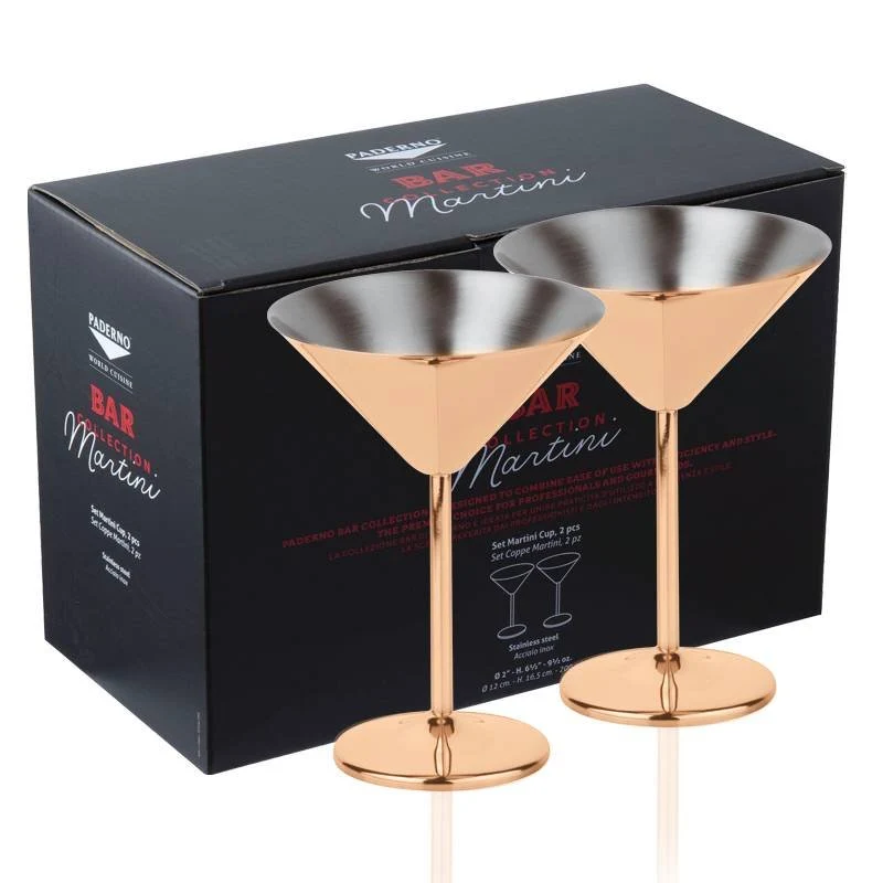 20.5 cl - Calici Margarita In Acciaio Inox Set 2 Pz