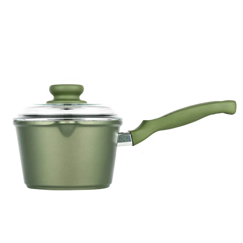 16 cm - Dr.Green Stone Extra Induction Casseruola Con Manico Antiaderente In Alluminio Con Coperchio