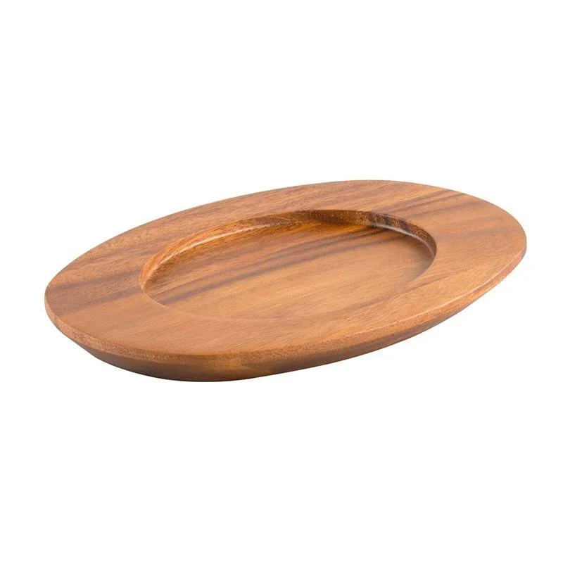 12x9 cm - Sottopentola Per Casseruola Ovale In Legno