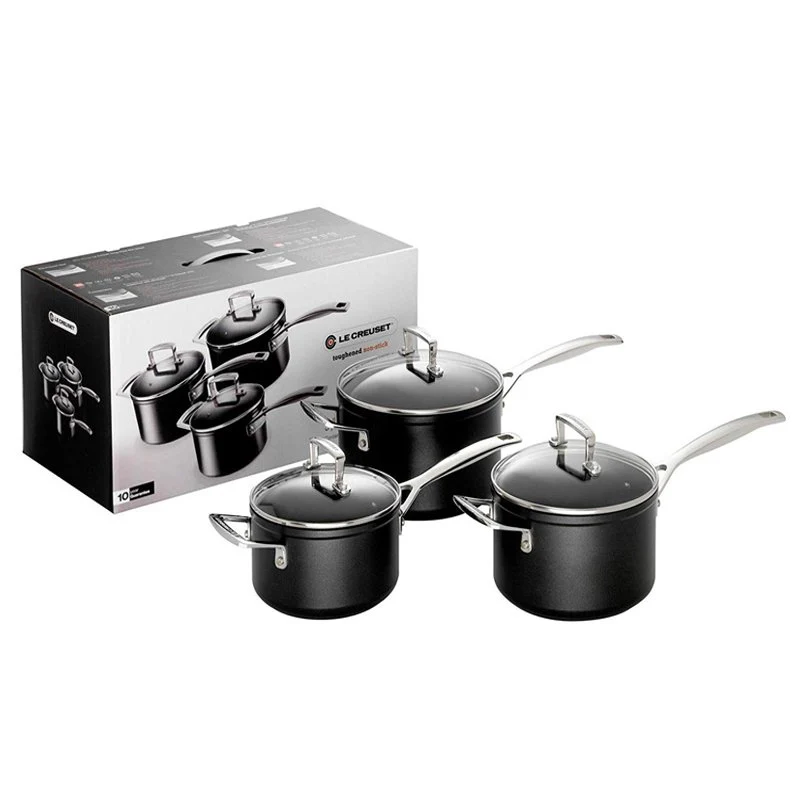 Les Forgées Set Casseruole In Alluminio Antiaderente - Set 3 Pz