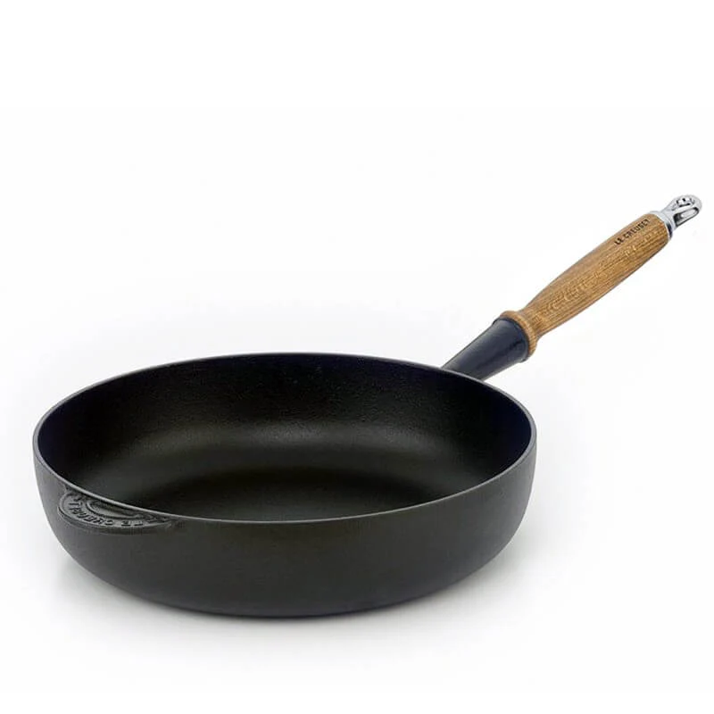 28 cm - Evolution Padella Alta In Ghisa Con Manico In Legno