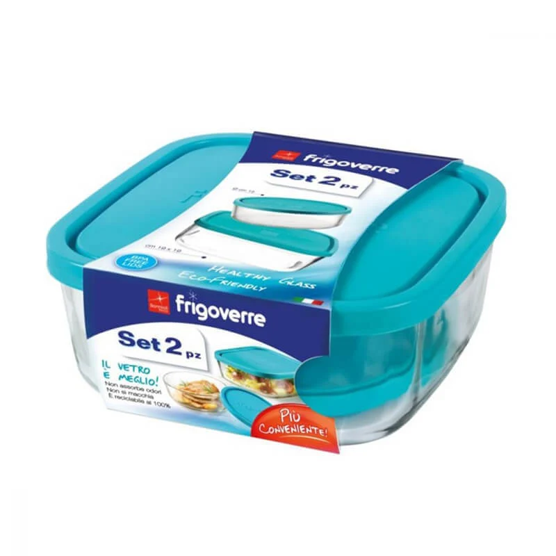 Frigoverre Classic Contenitore Per Alimenti Piccolo In Vetro Temperato - Set 2 Pz