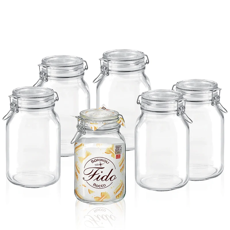 200 cl - Fido Vasetto Ermetico In Vetro - Set 6 Pz