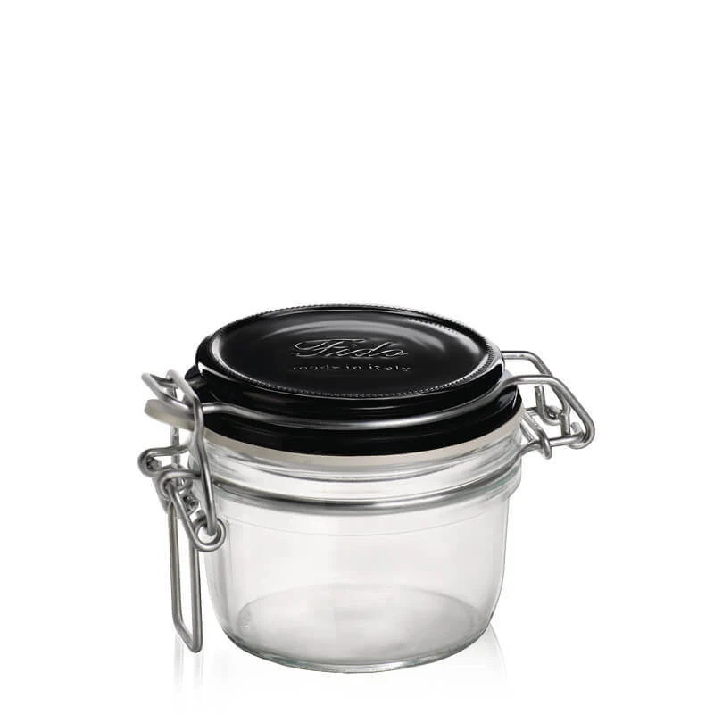 12.5 cl - Fido ChiaroScuro Vasetto Ermetico In Vetro Tappo Nero