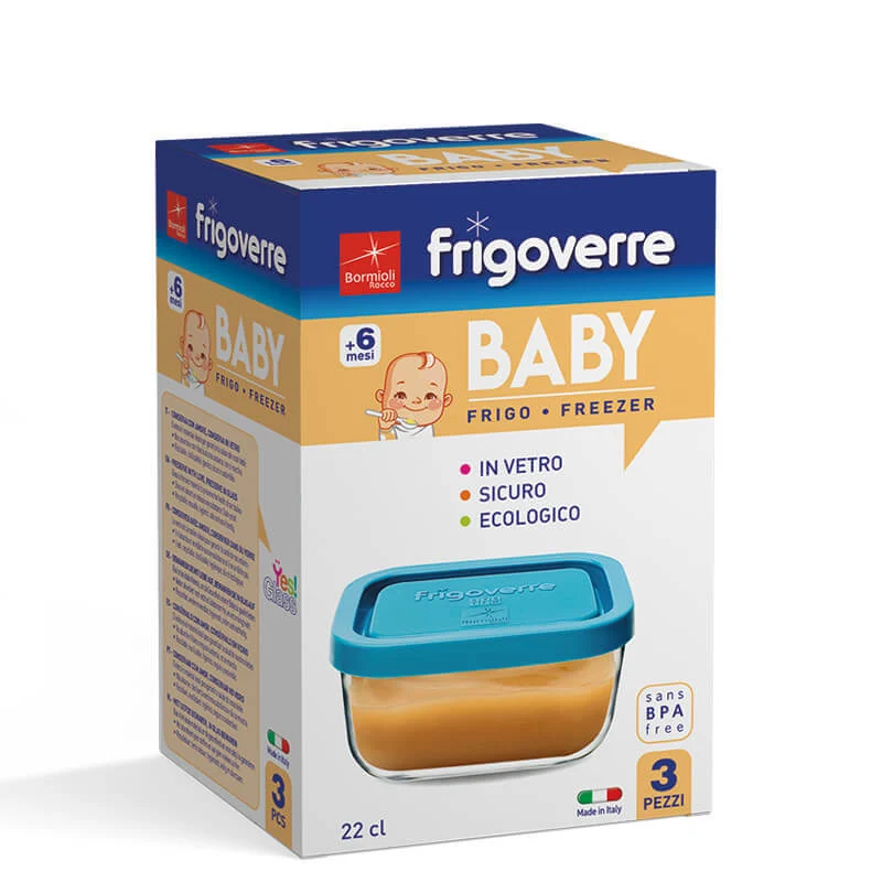10x7 cm - Frigoverre Classic Contenitore Per Alimenti Rettangolare - Set 3 Pz