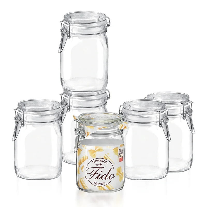 100 cl - Fido Vasetto Ermetico In Vetro - Set 6 Pz