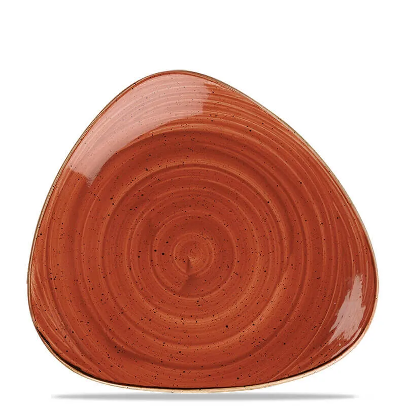 31 cm - Stonecast Piatto Piano Triangolare In Porcellana Vetrificata