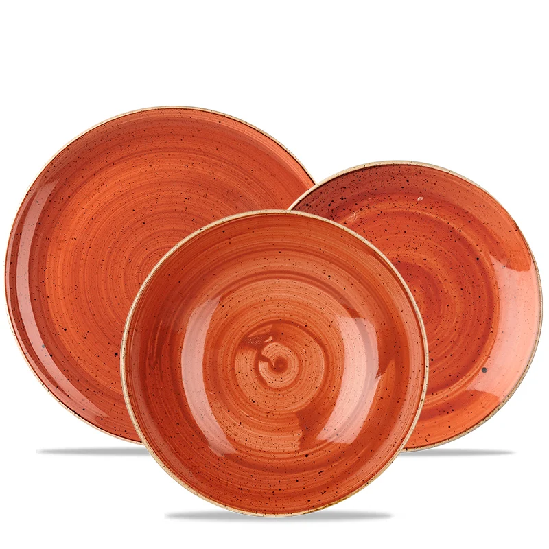 Stonecast Servizio Piatti In Porcellana Vetrificata - Set 12 Pz