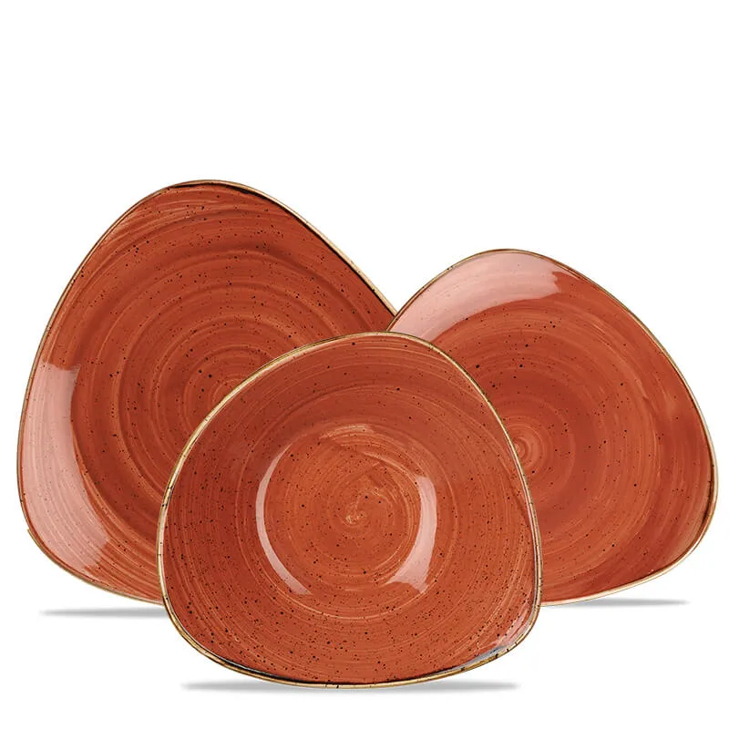 Stonecast Servizio Piatti Triangolare In Porcellana Vetrificata - Set 12 Pz