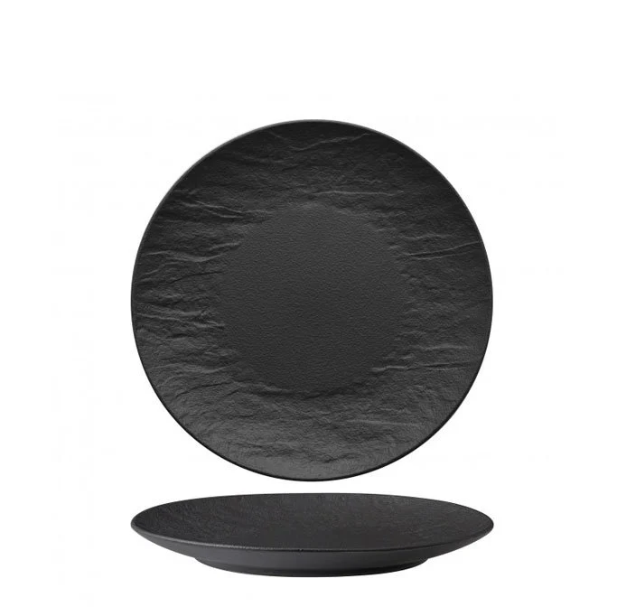 27 cm - Erosion Piatto Piano In Porcellana - Set 3 Pz
