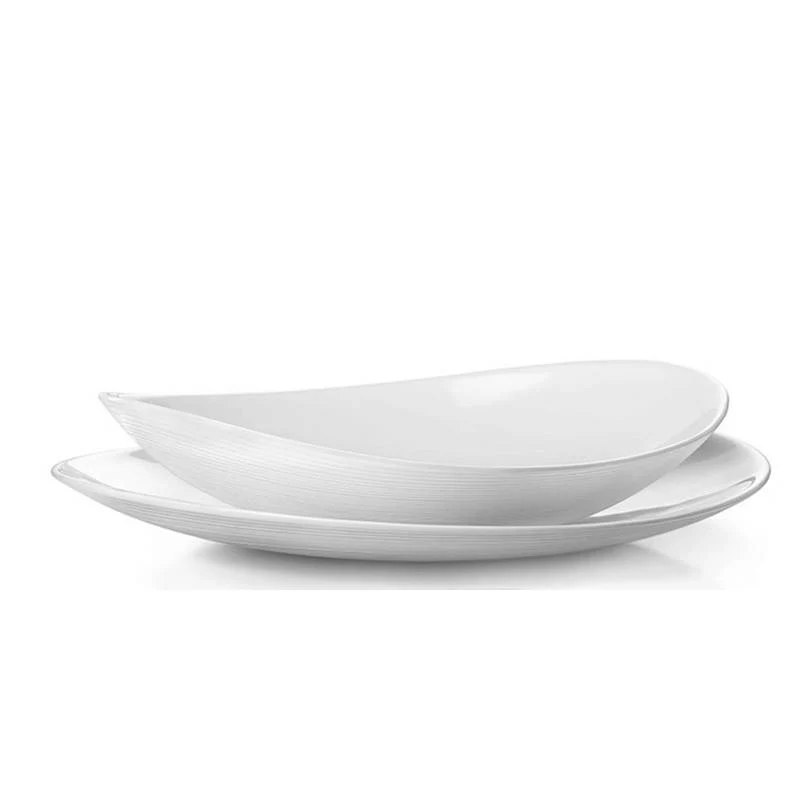 Prometeo Servizio Piatti In Vetro Opale - Set 12 Pz