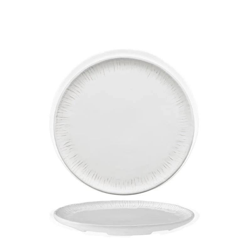 22 cm - Graffito Piatto Frutta Dessert In Porcellana - Set 4 Pz