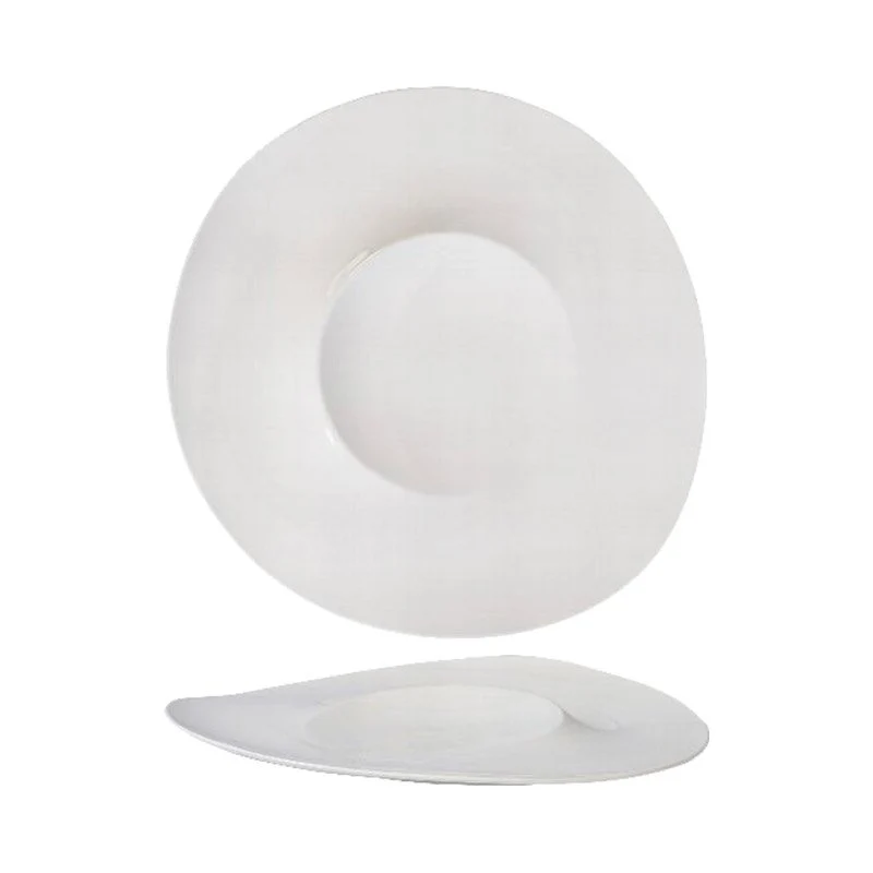 26.5 cm - Magnesium Orbit Piatto Presentazione Rotondo In Porcellana - Set 2 Pz