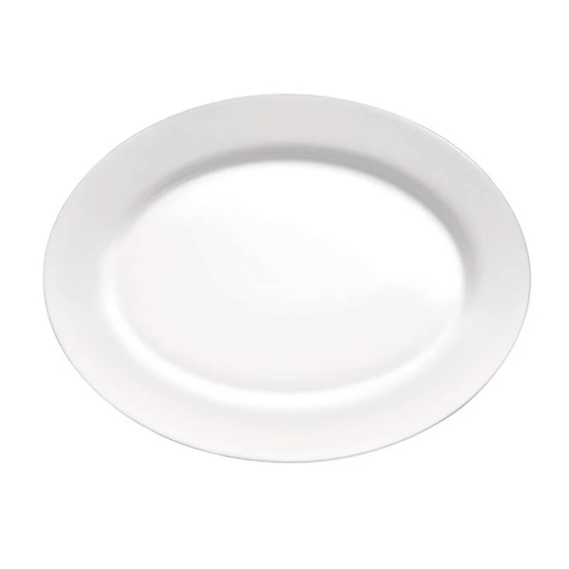 35 cm - Grangusto Piatto Portata In Vetro Opale Temperato - Set 6 Pz