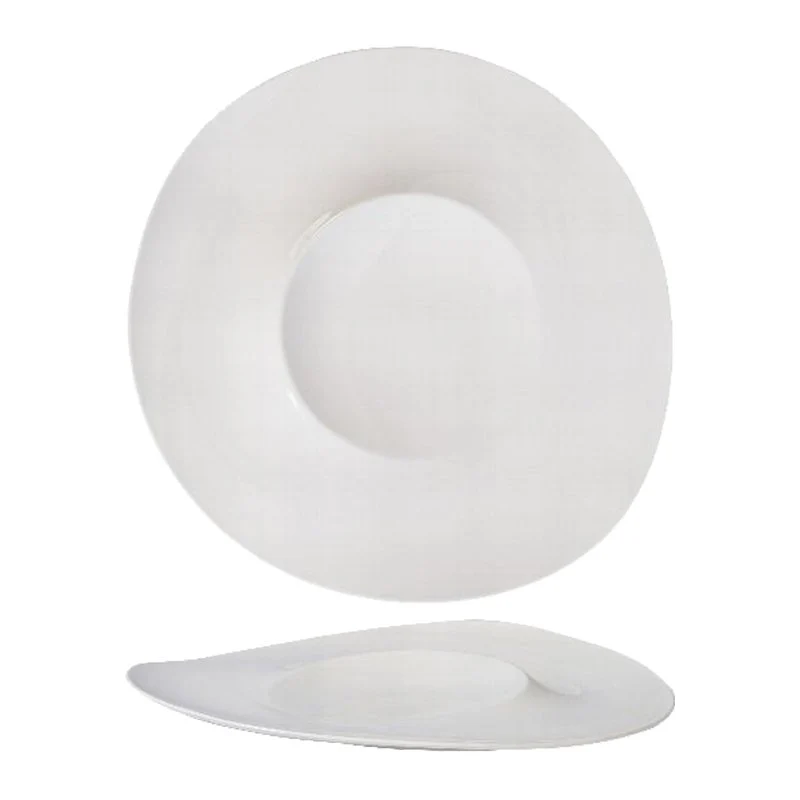 31.7 cm - Magnesium Orbit Piatto Presentazione Rotondo In Porcellana - Set 2 Pz
