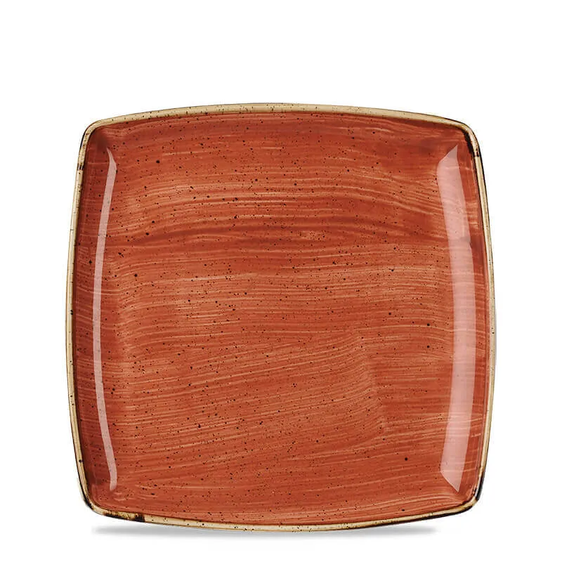 26.8x26.8 cm - Stonecast Piatto Piano Quadrato In Porcellana Vetrificata