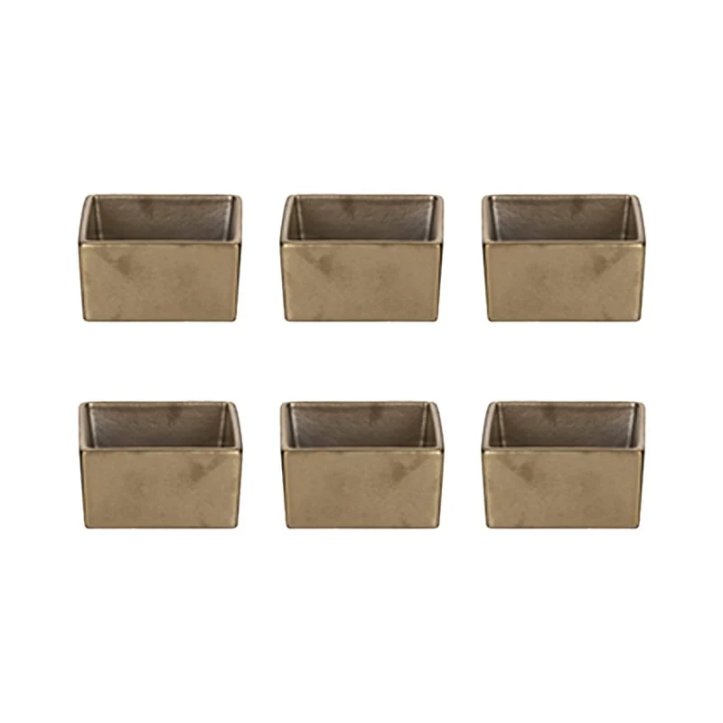 6x6 cm - Etna Coppetta In Porcellana - Set 6 Pz