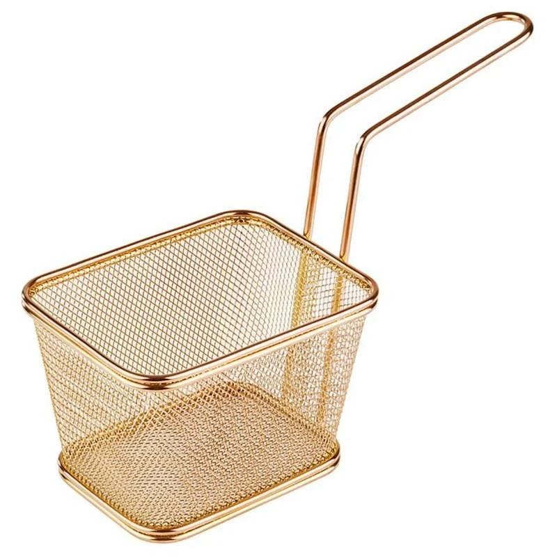 13x10 cm - Tableware Buffet & Display Cestello Porta Snack In Acciaio Inox