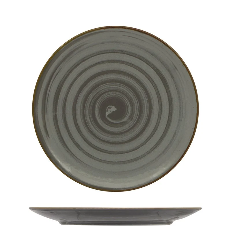 21 cm - Vortex Piatto Frutta Dessert In Porcellana - Set 12 Pz