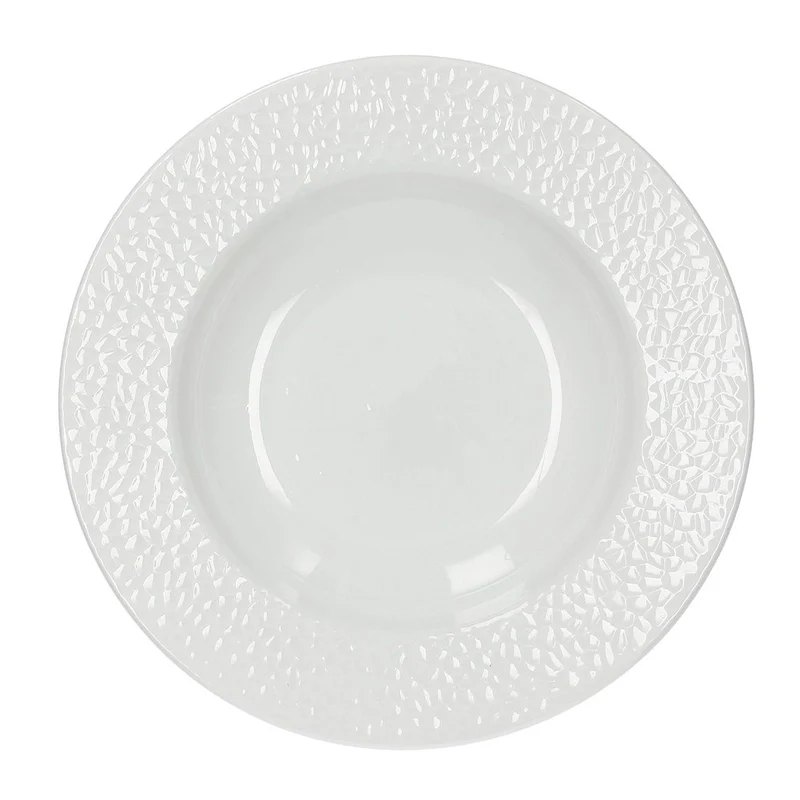 22 cm - Golf Piatto Fondo In Porcellana - Set 6 Pz