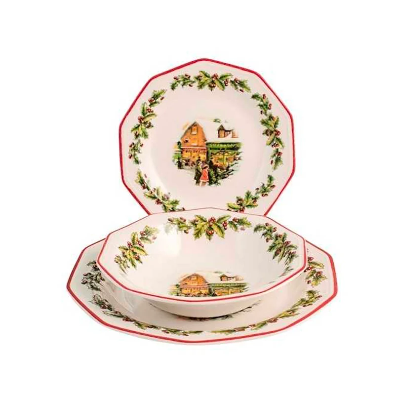 James Sadler & Sons Holly Toys Servizio Piatti In Terracotta - Set 18 Pz