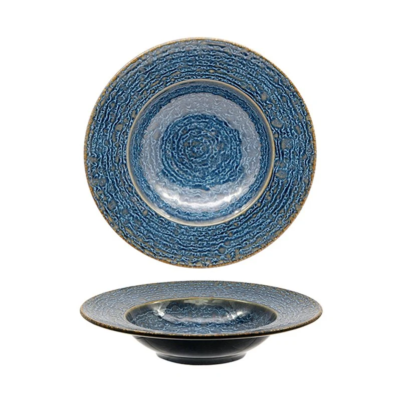 27 cm - Okeanos Piatto Pasta In Stoneware - Set 4 Pz
