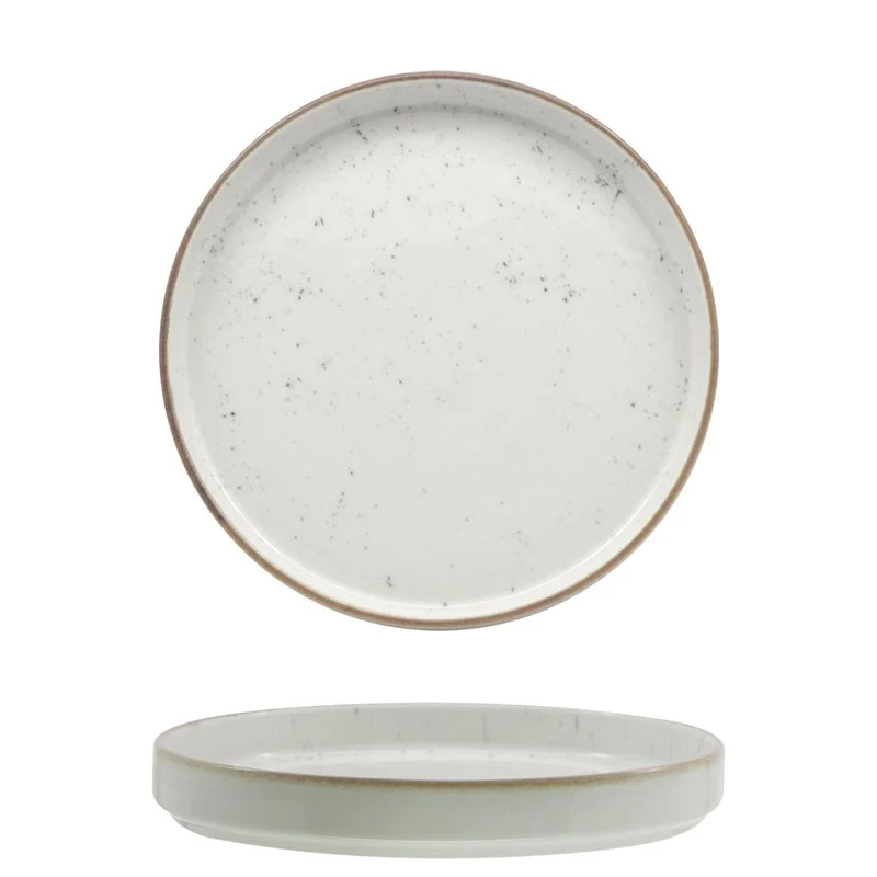20 cm - Stains Piatto Piano In Porcellana - Set 6 Pz