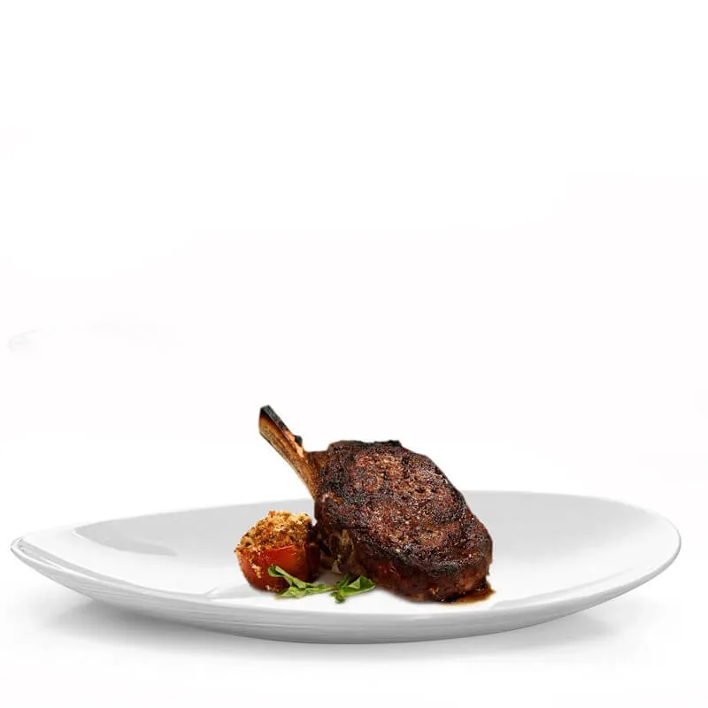 32x26 cm - Prometeo Piatto Bistecca In Vetro Opale