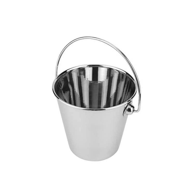 7 cm - Miniporzioni Mini Secchiello Porta Snack In Acciaio Inox