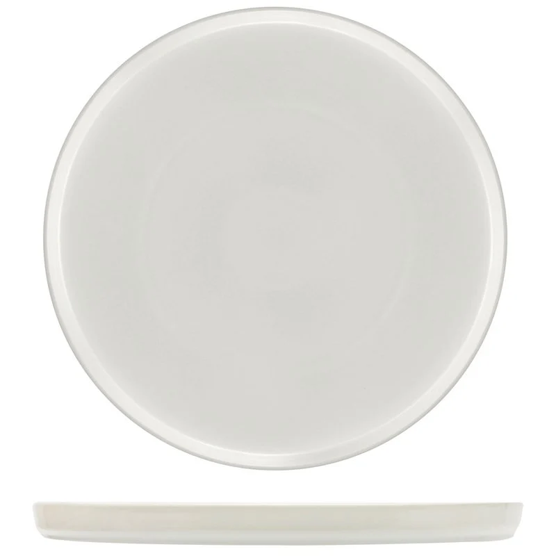 28.5 cm - Justwhite Piatto Piano In Porcellana - Set 2 Pz