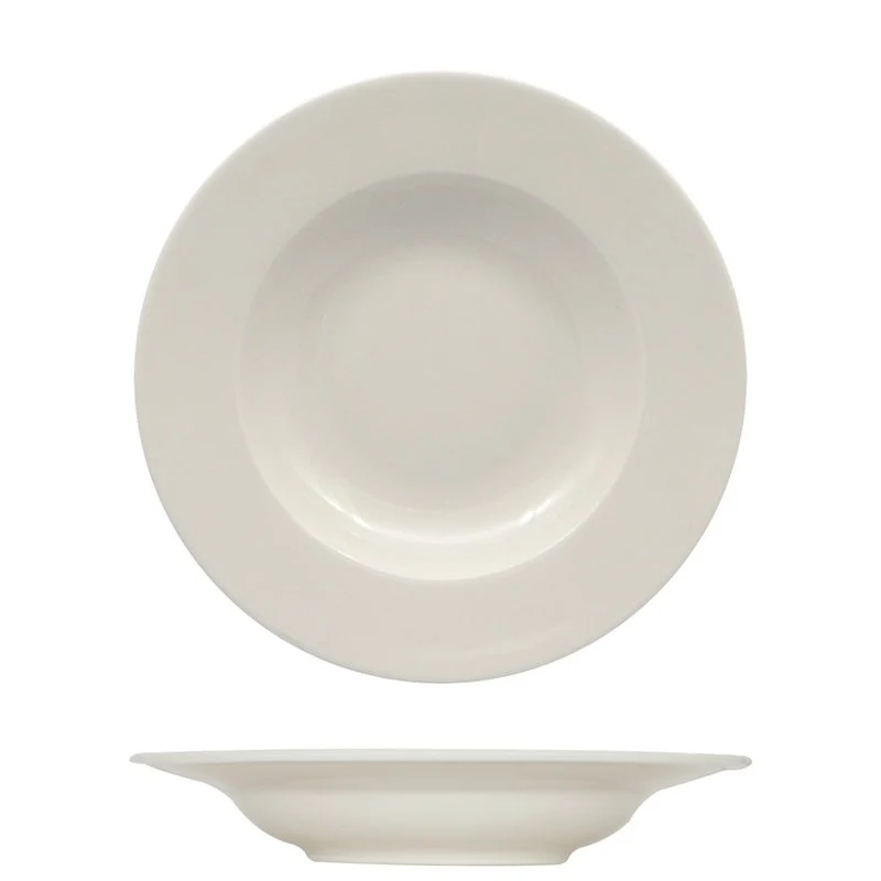 23 cm - Prime Piatto Fondo In Porcellana - Set 12 Pz