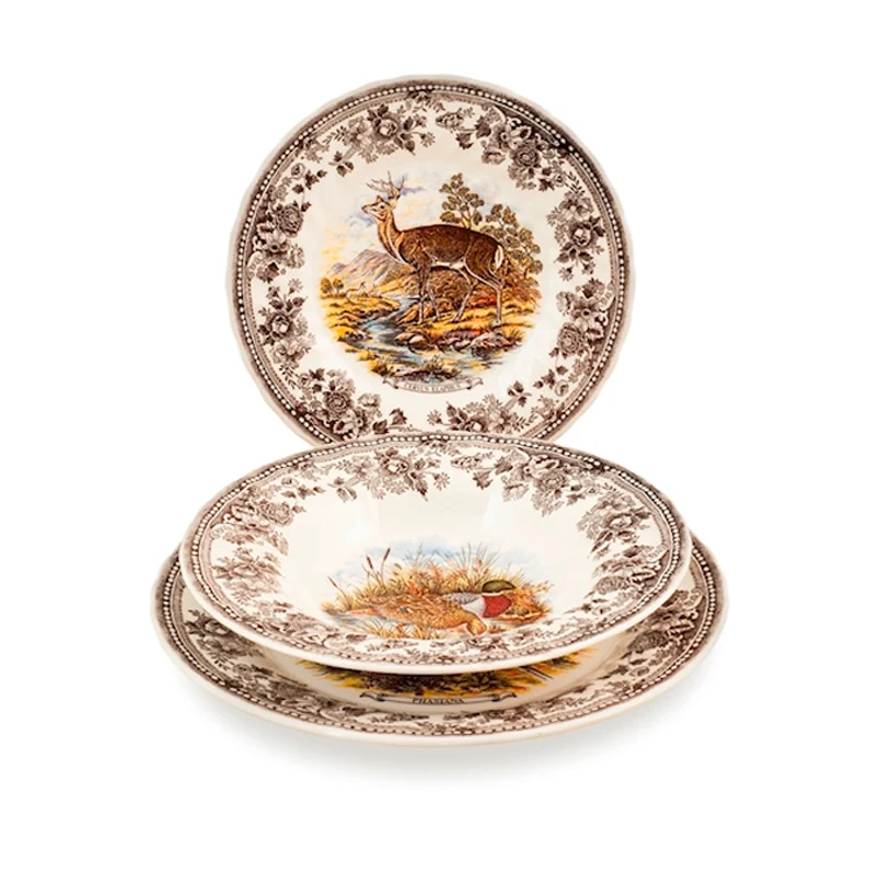 James Sadler & Sons Wild Servizio Piatti In Terracotta - Set 18 Pz