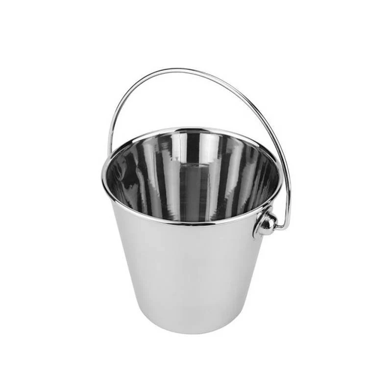 9 cm - Miniporzioni Mini Secchiello Porta Snack In Acciaio Inox