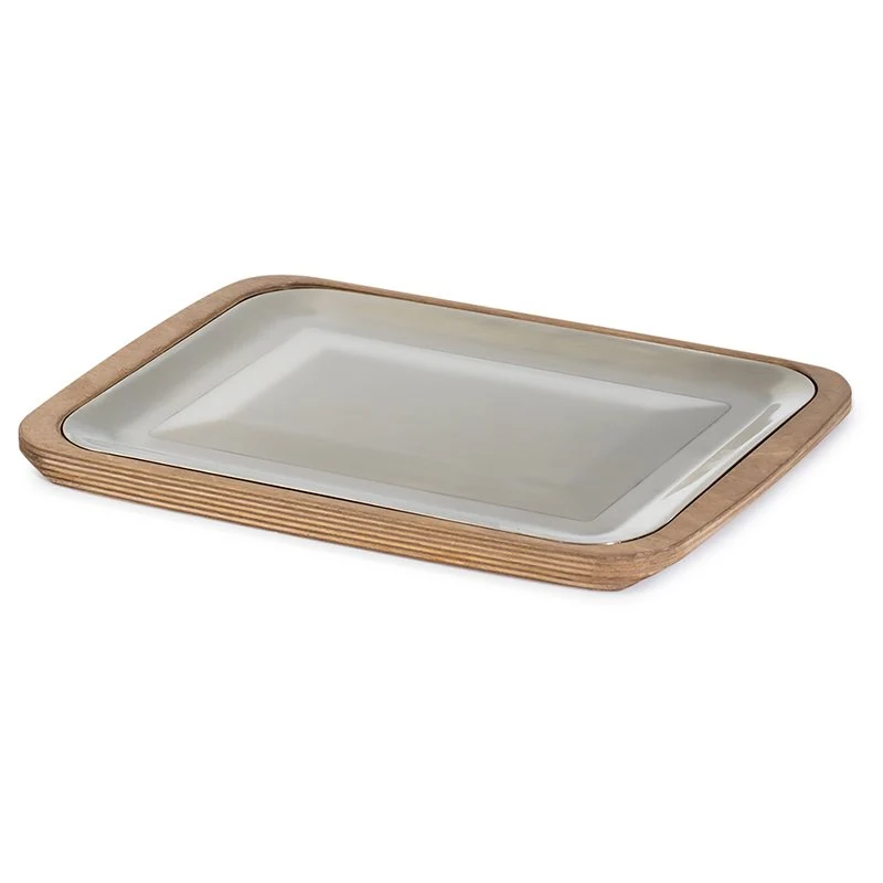 34x29 cm - Celsius Piatto Presentazione Con Support In Legno