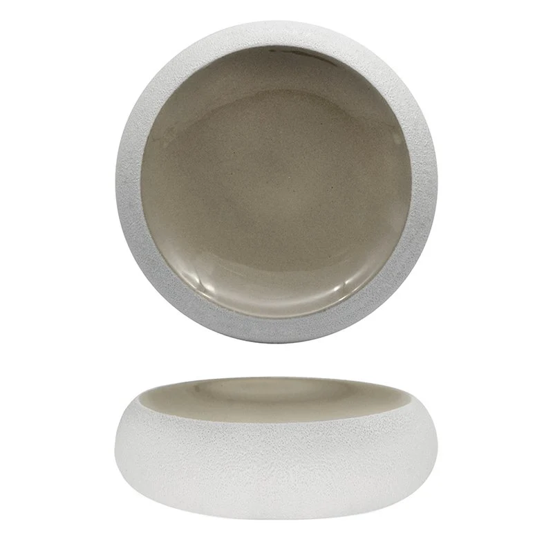 27 cm - Genesys Evo Piatto Presentazione Rotondo In Porcellana - Set 2 Pz