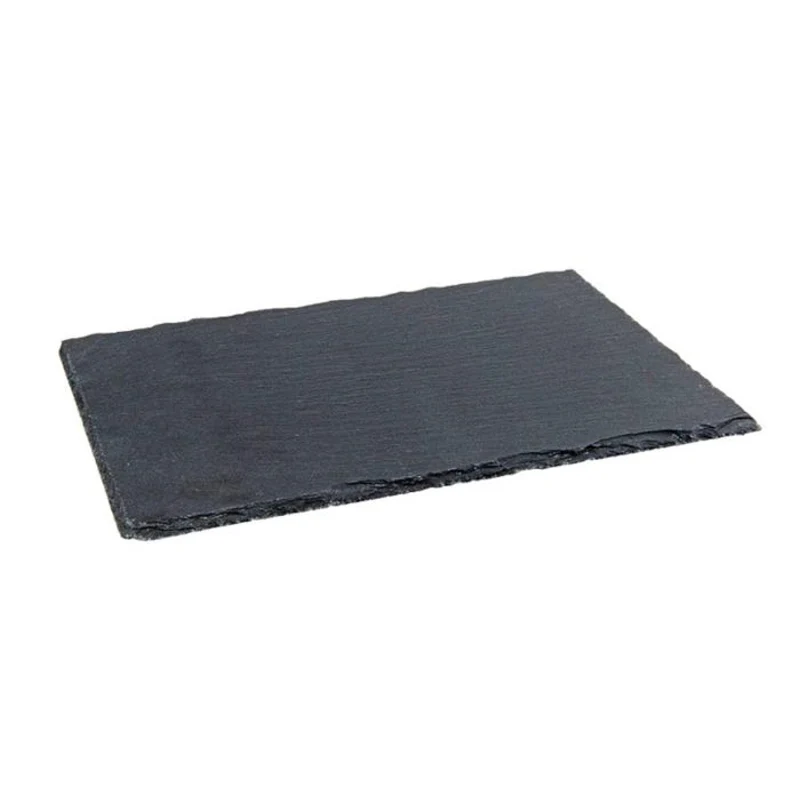 30x20 cm - Piatto Vassoio Rettangolare In Ardesia - Set 6 Pz