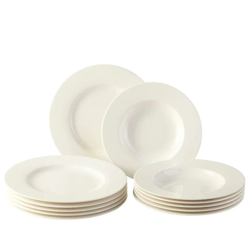 Vivo Basic Servizio Piatti In Porcellana - Set 12 Pz