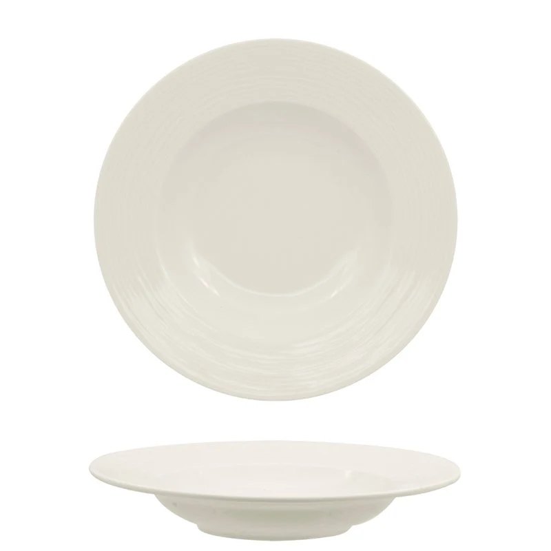 26 cm - Eclipse Piatto Fondo In Porcellana - Set 6 Pz
