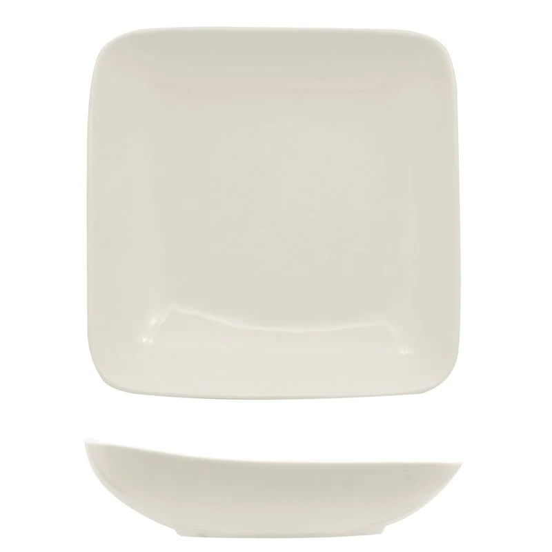 21x21 cm - Vital Square Piatto Fondo In Porcellana - Set 6 Pz