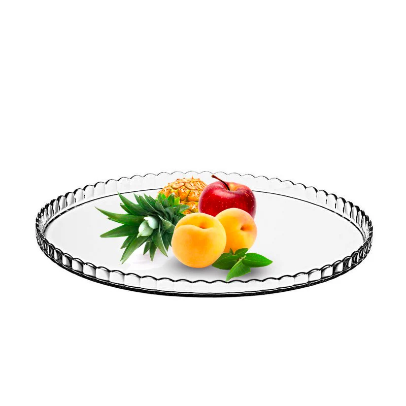 32.2 cm - Patisserie Piatto Torta In Vetro Opale
