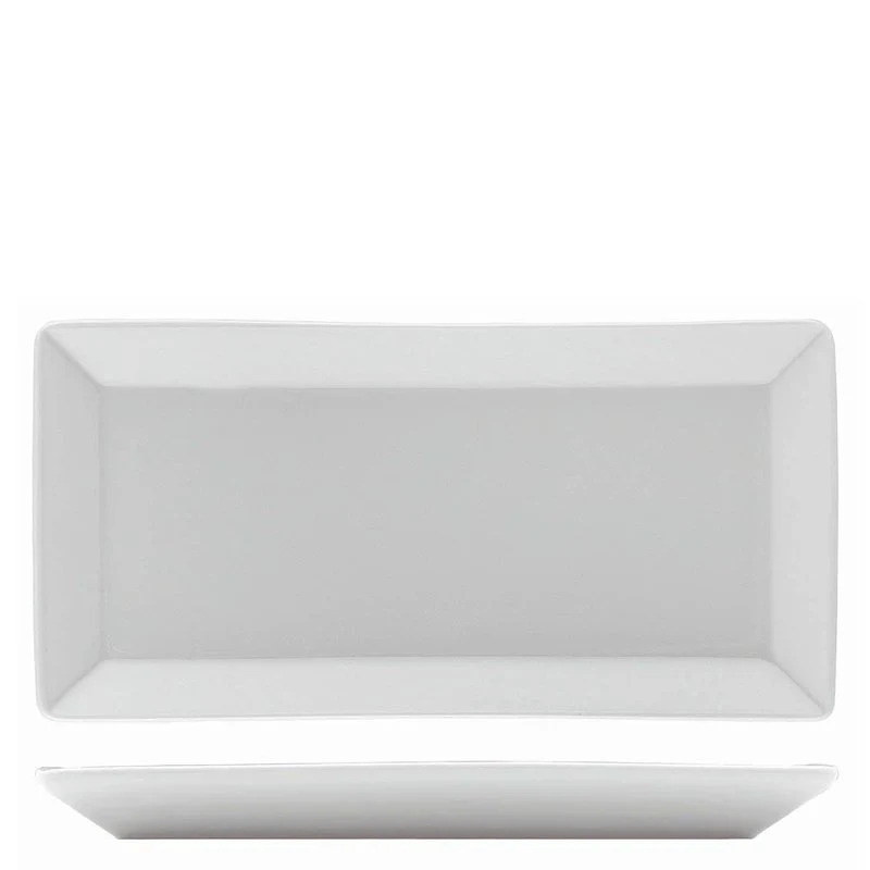 33x26 cm - Maya Piatto Vassoio Rettangolare In Porcellana - Set 6 Pz