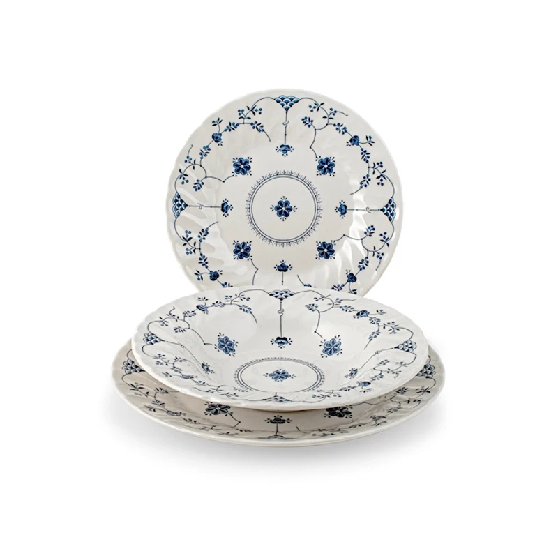 James Sadler & Sons Finlandia Servizio Piatti In Terracotta - Set 18 Pz