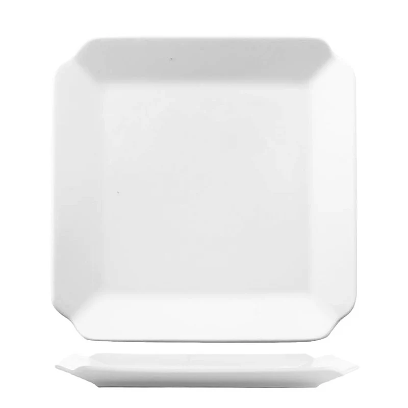 30x30 cm - Napoli Piatto Piano In Porcellana - Set 6 Pz